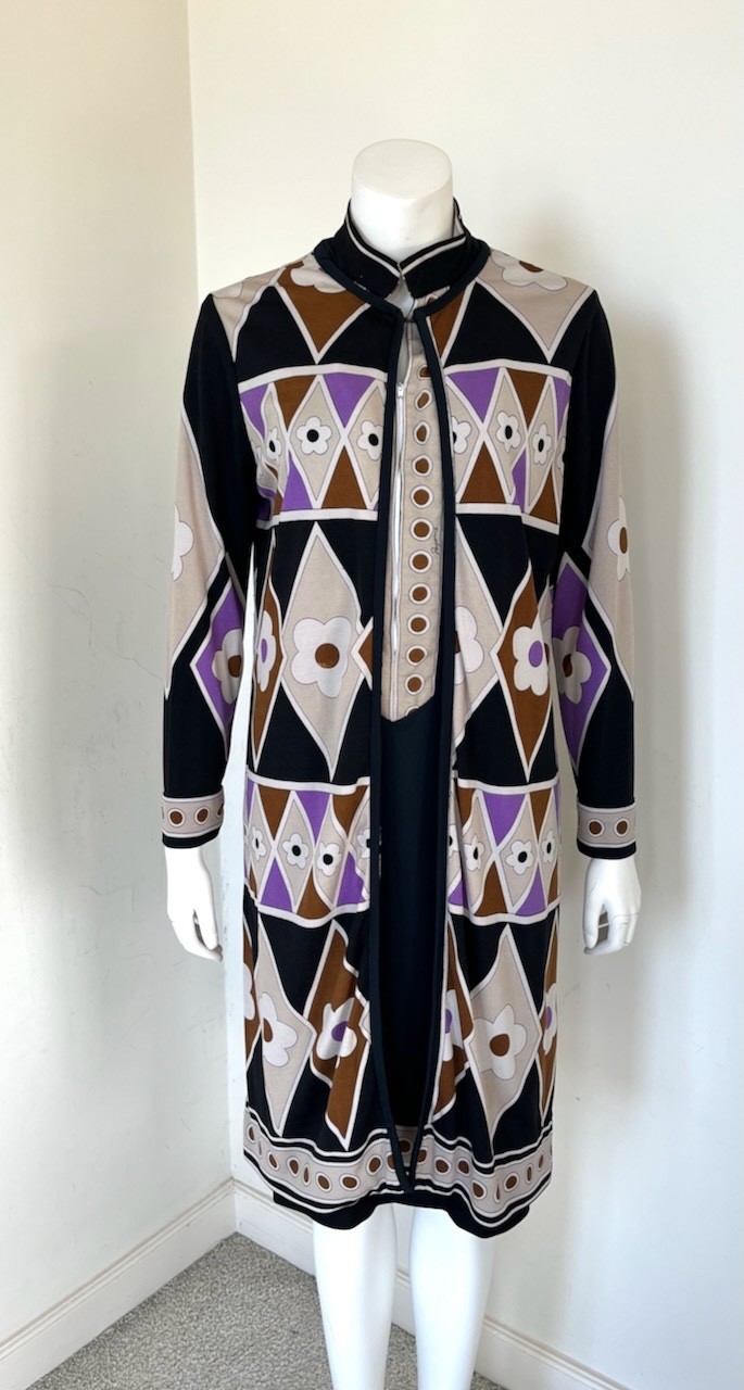 Vintage 70s’s Paganne 2 Piece Dress & Coat Suit Size 12