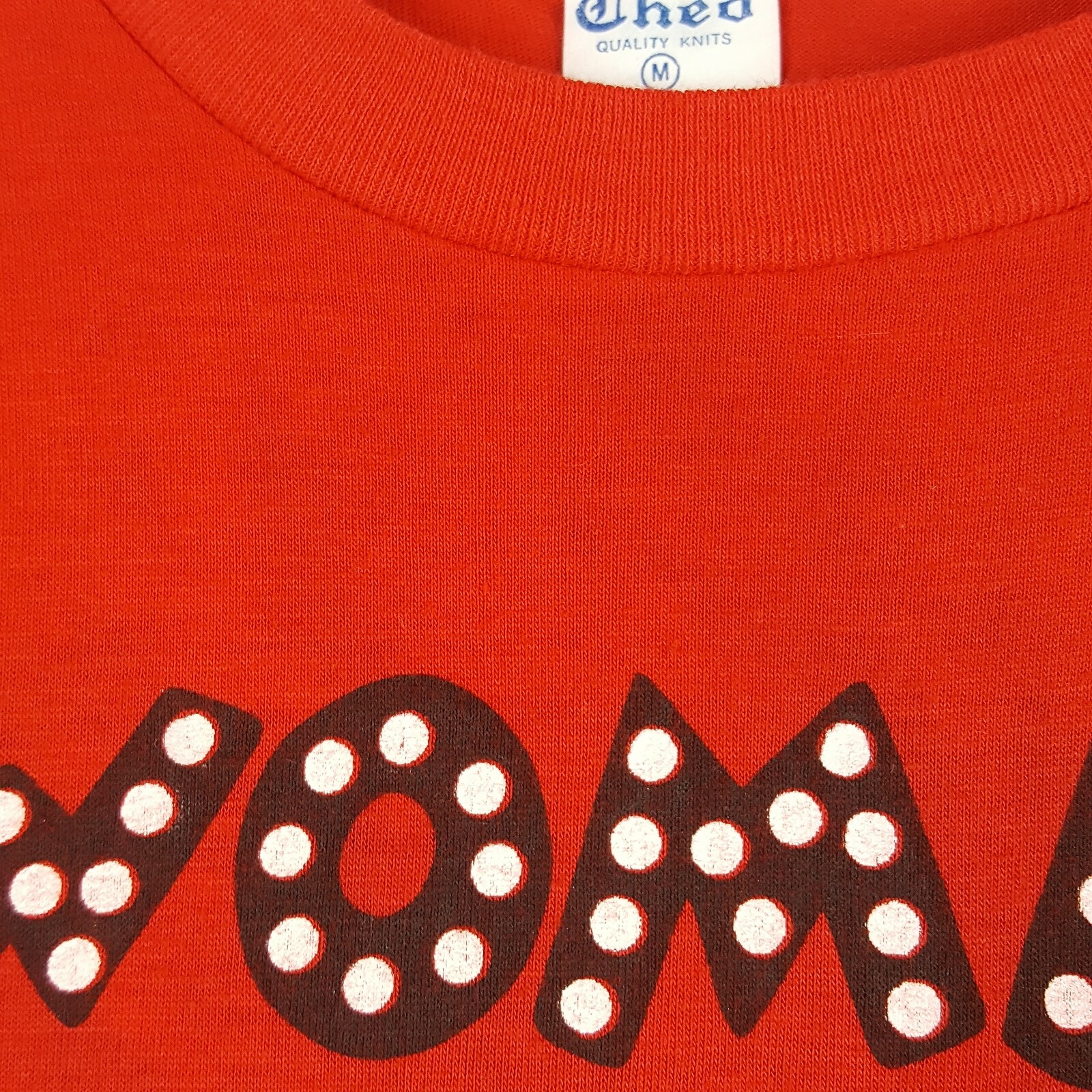 Vtg 80s Woman Of The Year T-Shirt M Red Cat Single Stitch 50/50 USA Ched Ladies