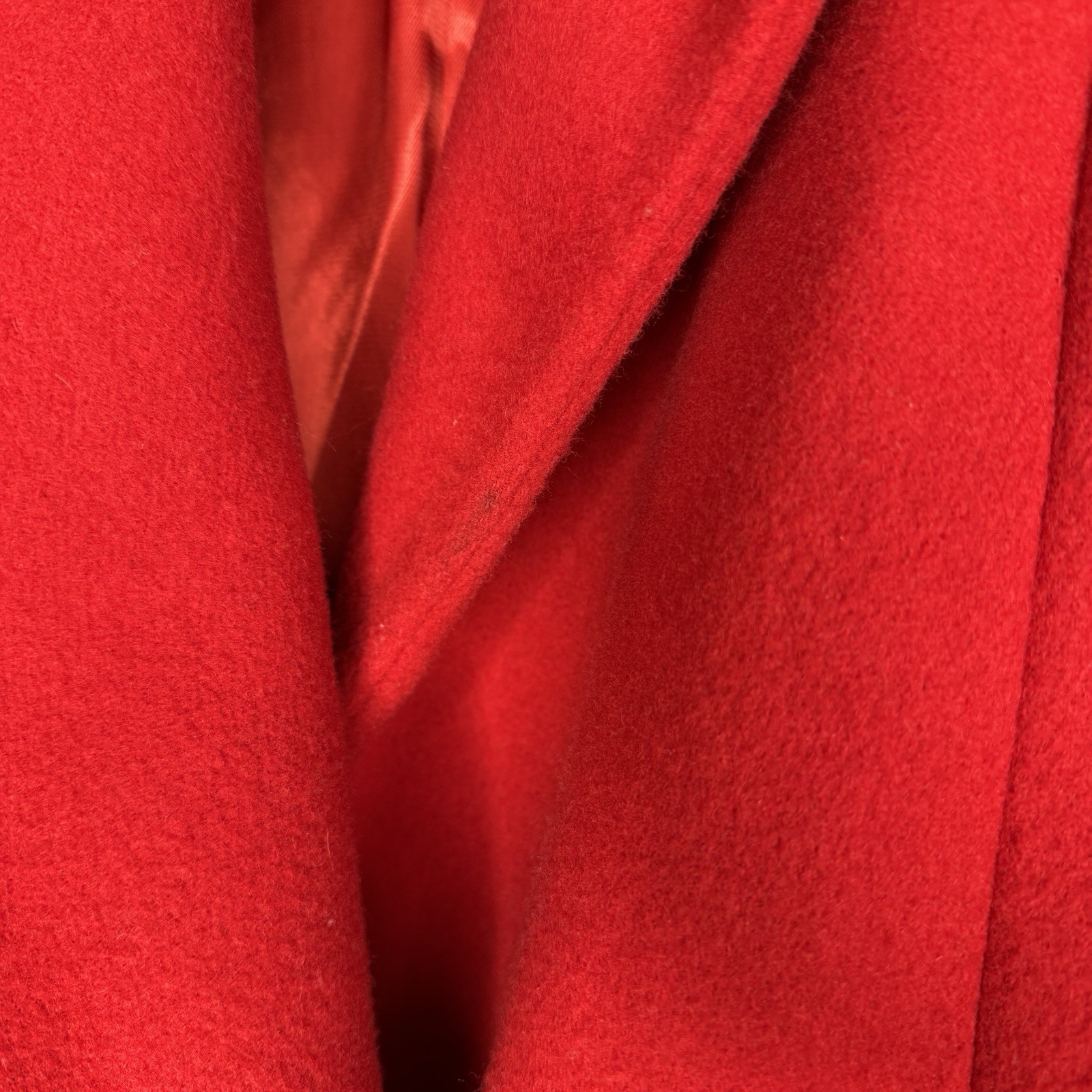 Vintage 80s Donnybrook Womens Red Wool Double Breasted Coat 10 Petite