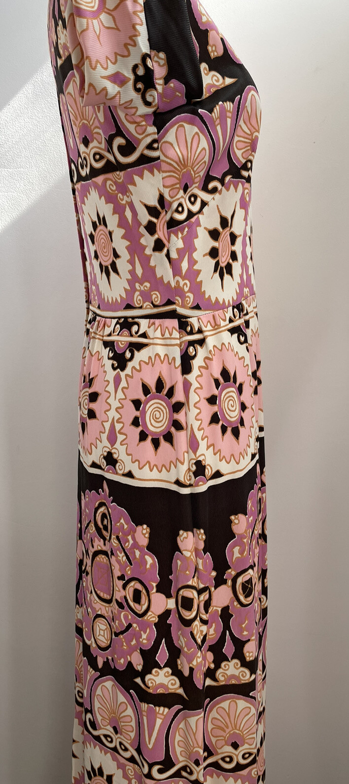 VTG 70s Psychedelic Maxi Dress Puritan Forever Young (FLAWS SEE PHOTOS