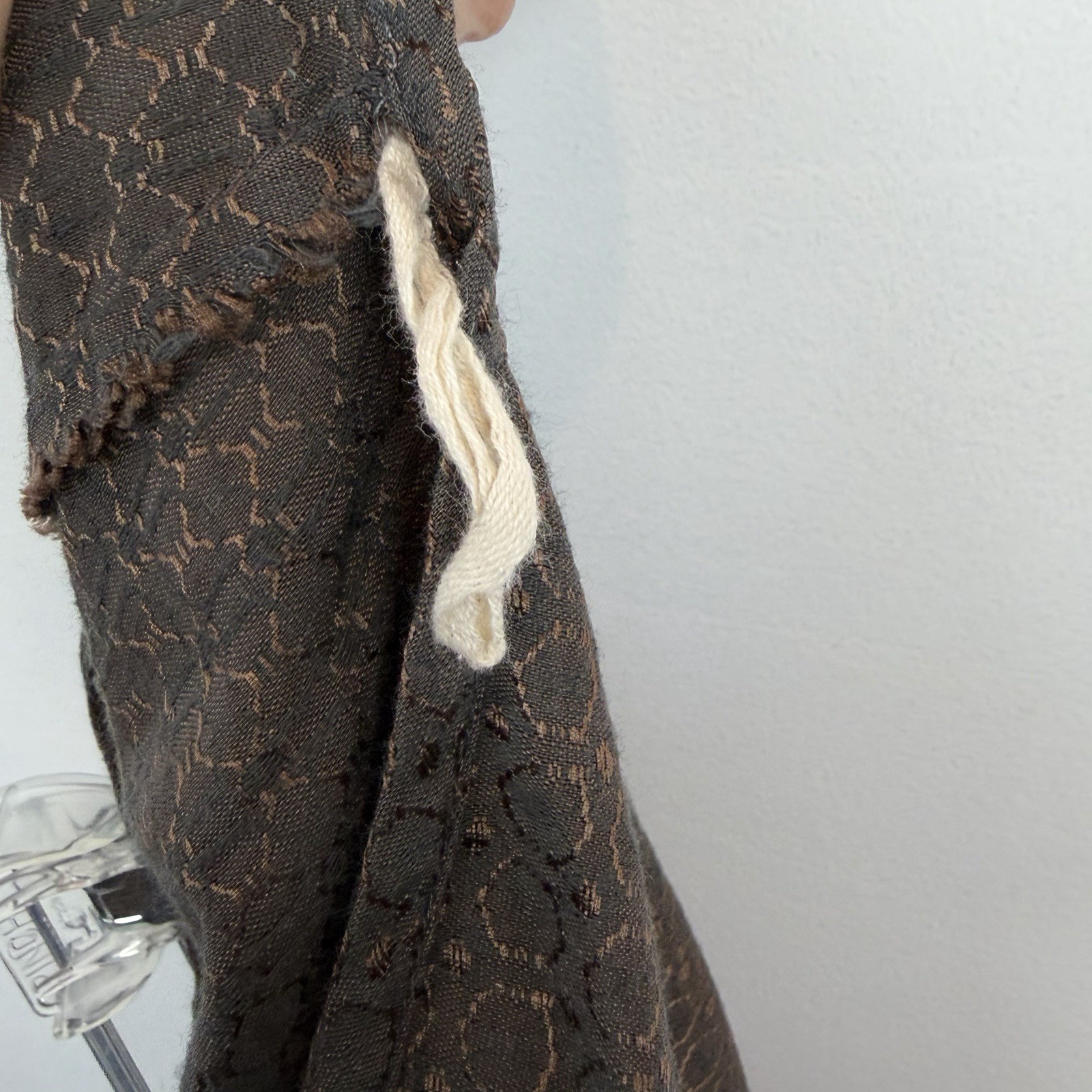 Vintage Maternity Novelty Top Skirt Set Brown 60s Print Set Read