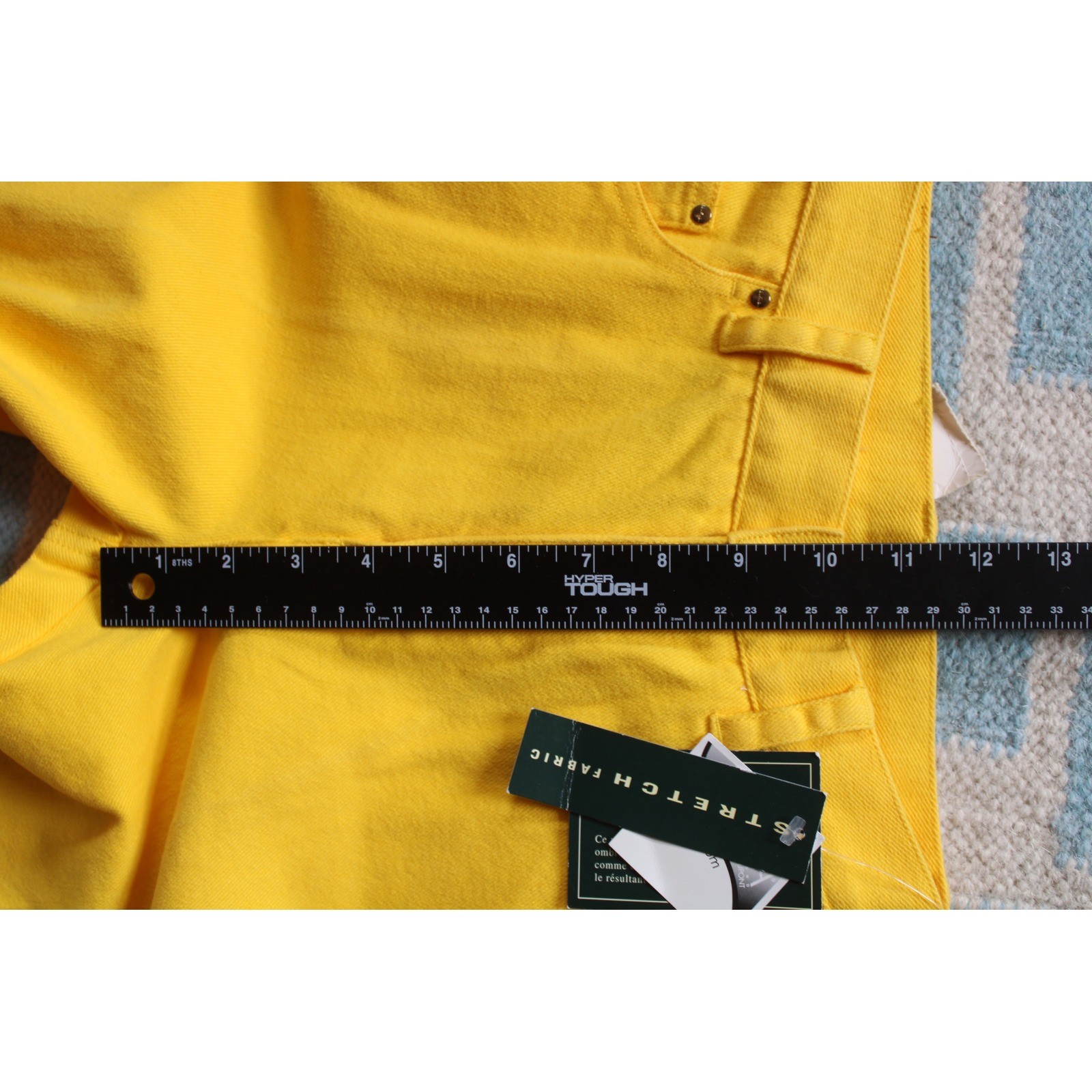 Vtg NWT Lauren Ralph Lauren 2P Yellow Jeans Classic Fit High Rise Stretch Denim