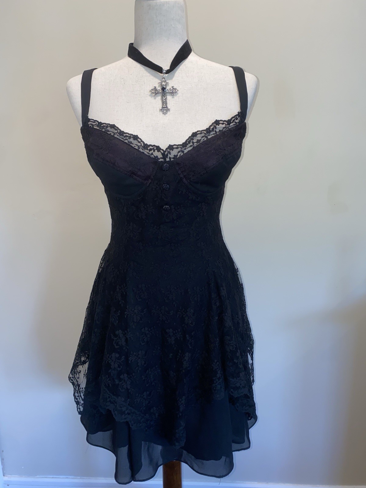 Jessica McClintock Gunne Sax Vintage Gothic lace dress size 4/6