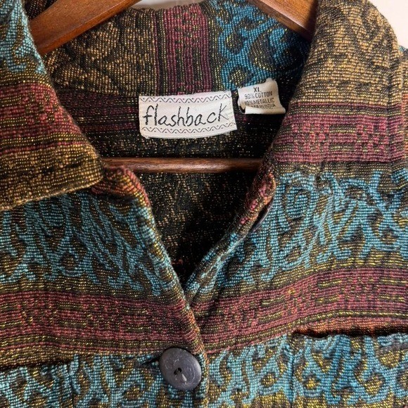 Vintage Flashback cropped tapestry jacket size M