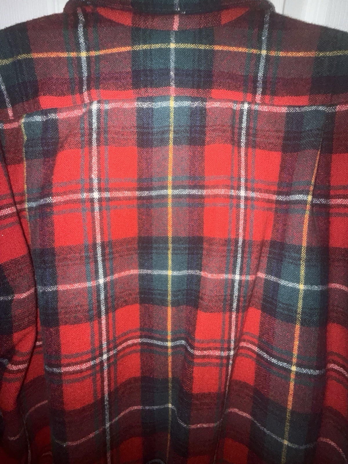 Rare Vintage Ralph Lauren Wool Tartan Plaid Button Down Woman’s Shirt Med-Lg