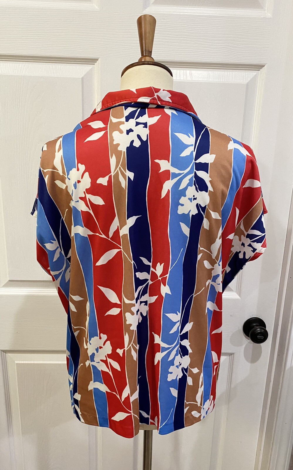 Vintage 70s 80s Copy Cats Tropical Floral Shirt 40 M/L