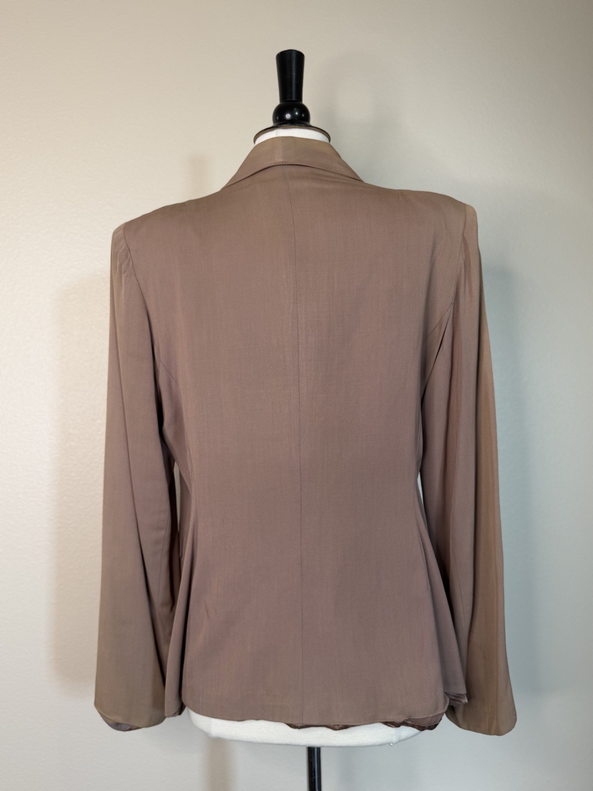 VTG 40s 50s Mauve Gabardine Suit Jacket Blazer Nipped Waist