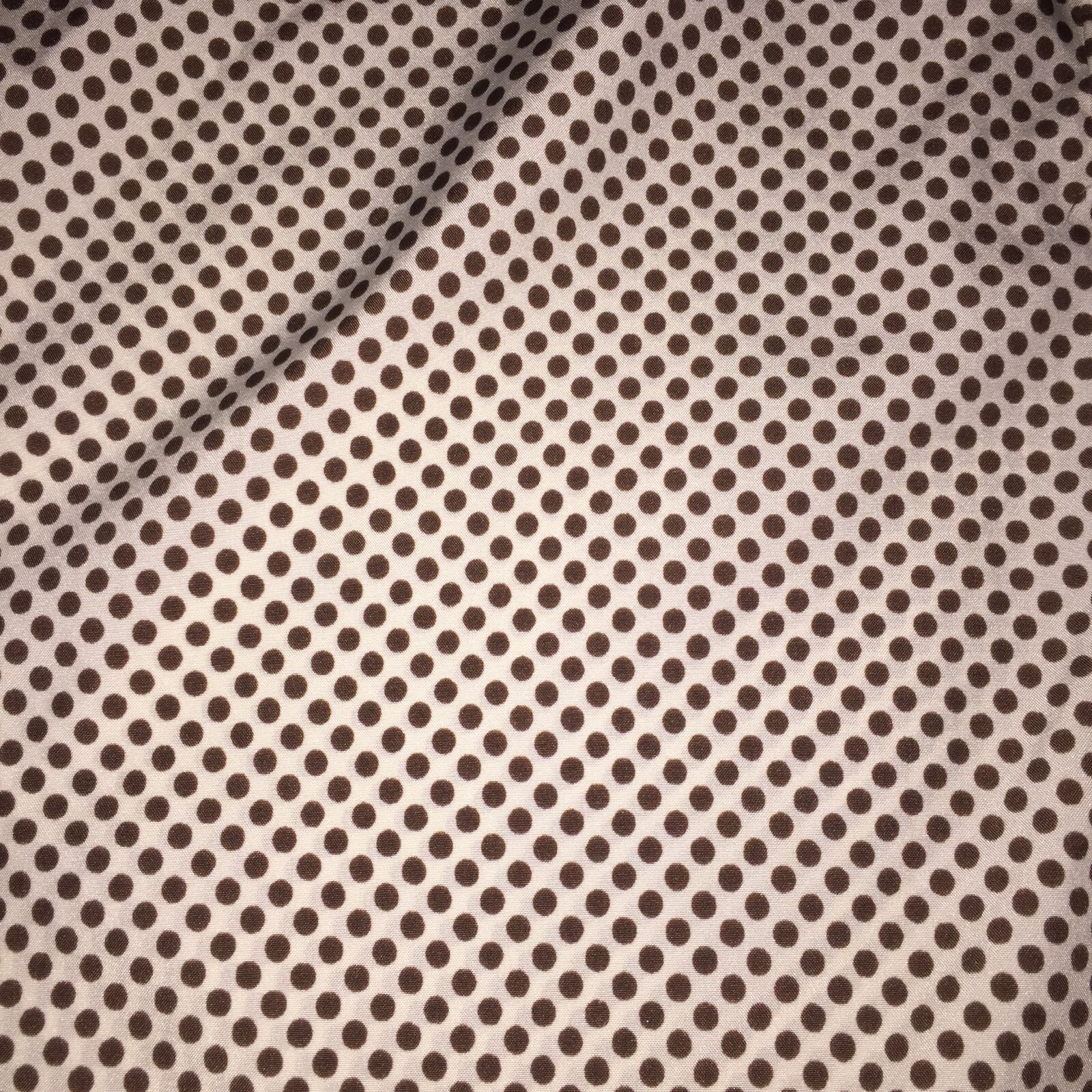 Womens Vintage BLOUSE Light Tan Brown Polka Dots 41 Bust XL Extra I MAGNIN LS