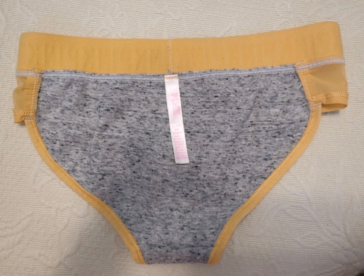 Rare VTG VS PINK Graphic Cotton Low Rise Hipster Panty Dog Logo XS