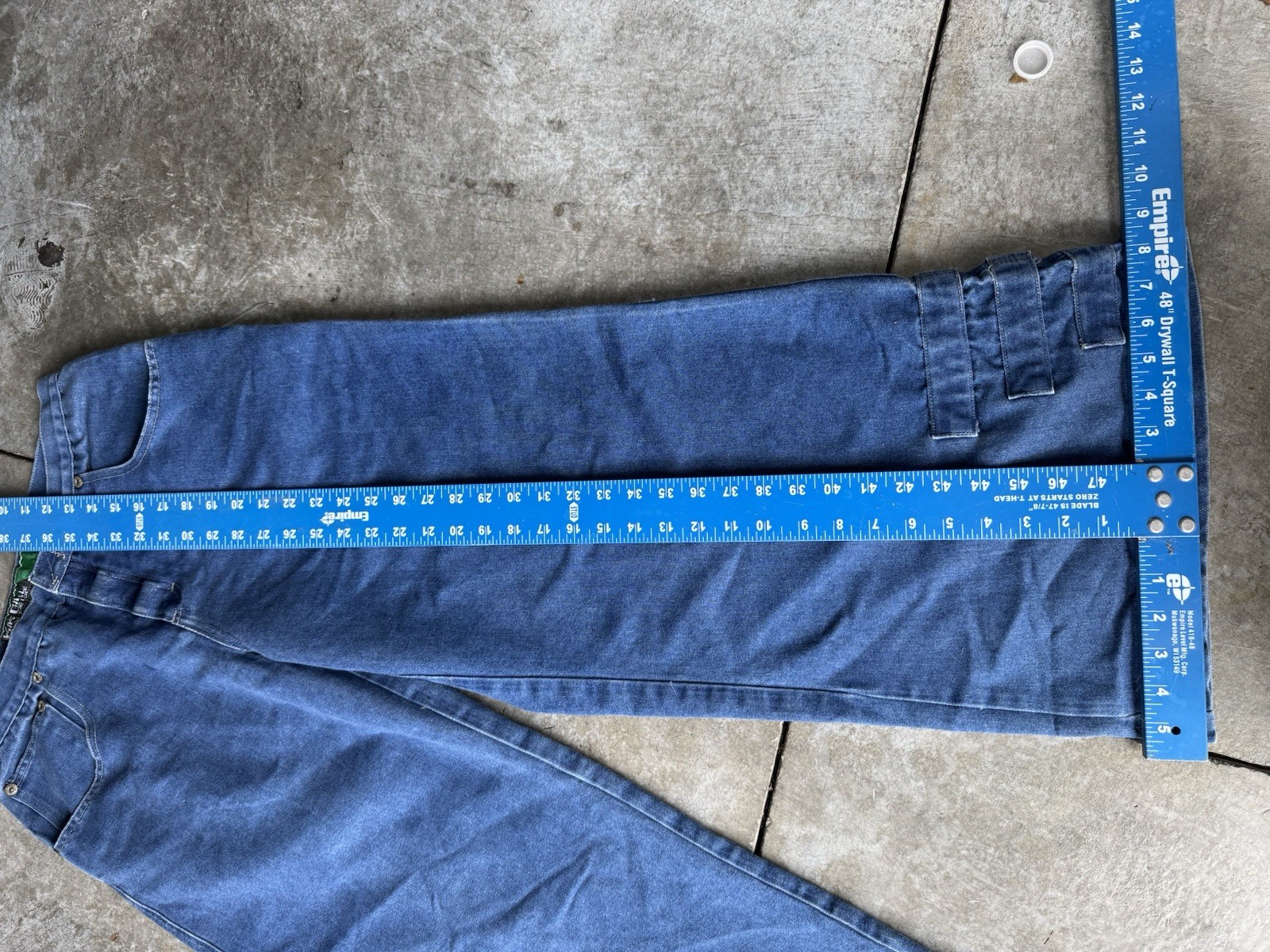 VTG 1990s Kikgirl Wide Leg Pants Sz 9 Blue Raver Skater Y2K Style