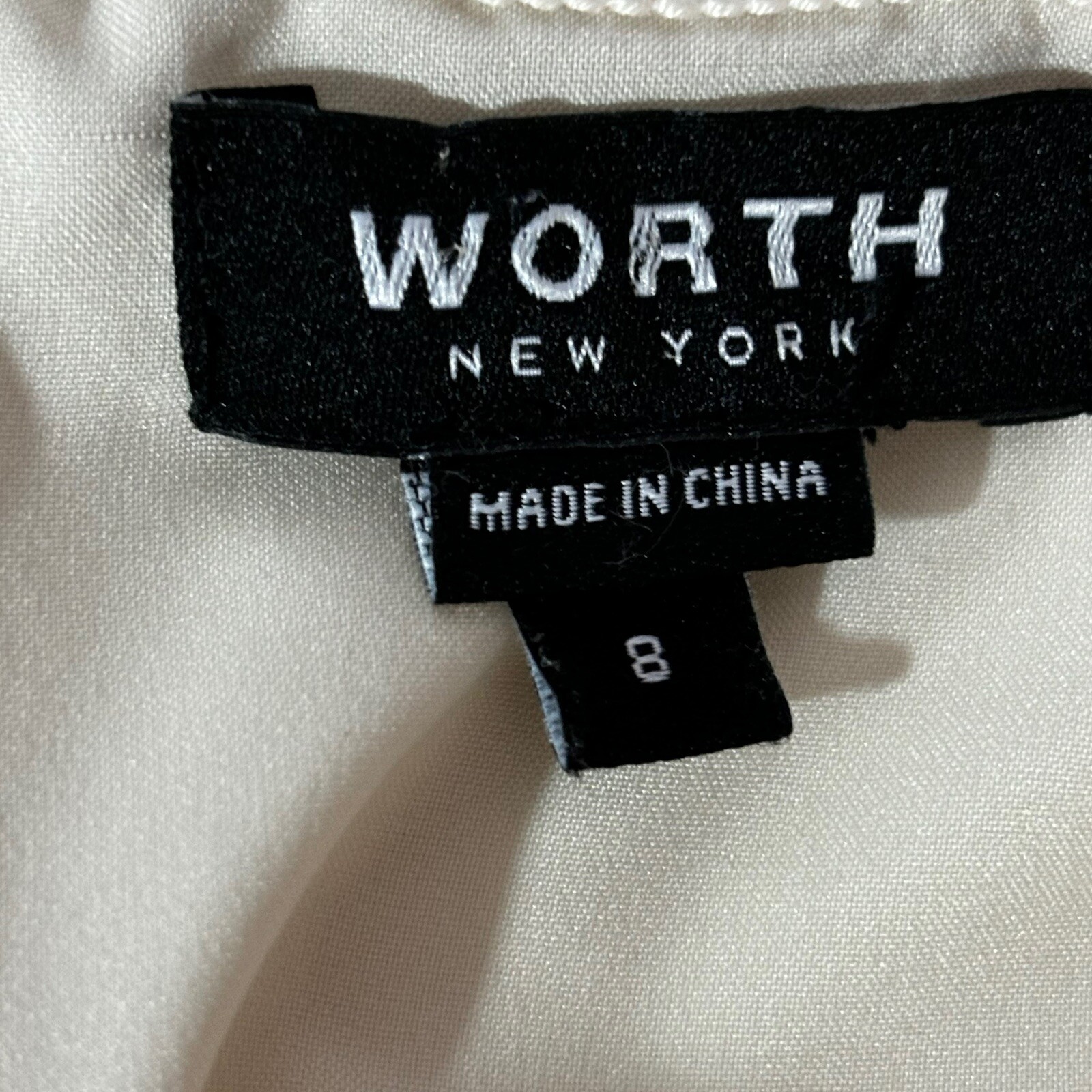 Worth New York Skirt Set Sz 8 Ivory Jacket Long Line Skirt Wool Blend 2 Pc READ