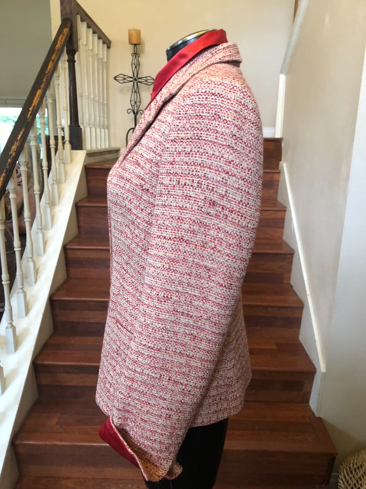 VTG Max Mara Vintage 2 Piece Red Jacket/Blazer & Blouse Silk Made In Italy Sz 14