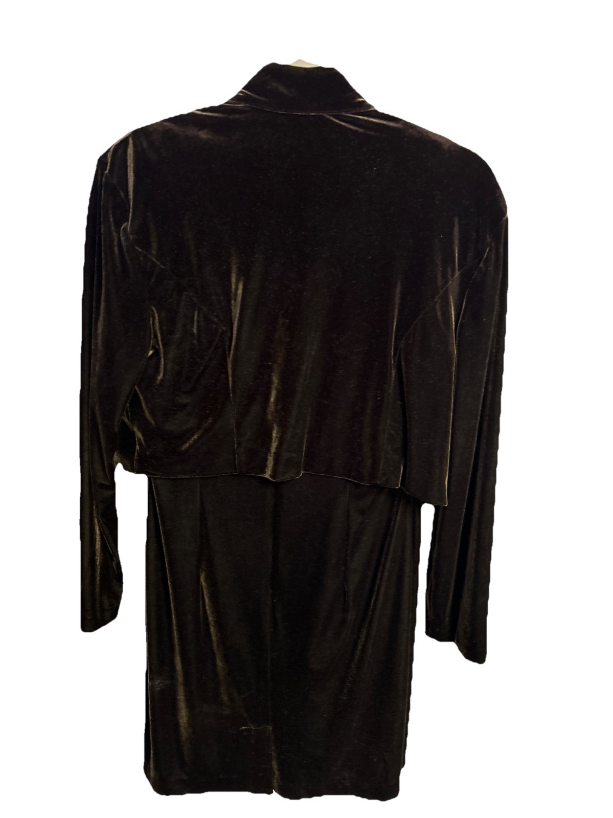 Cartese Dress Cardigan Two Piece Set Size L 14/16 2 Brown Velvet