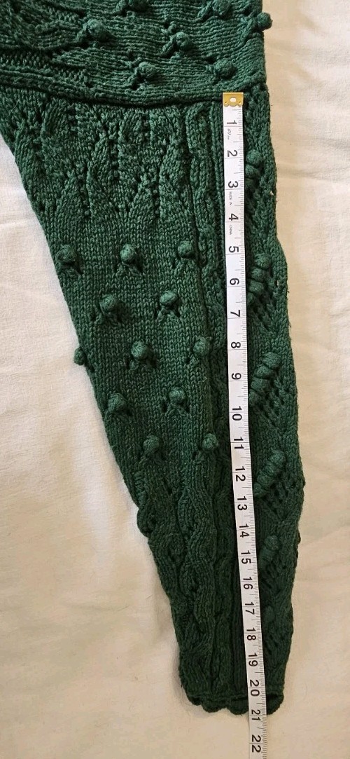 NWT Deadstock Vtg 90s Yarnworks Handknit Sweater Womens Size L Green Chunky