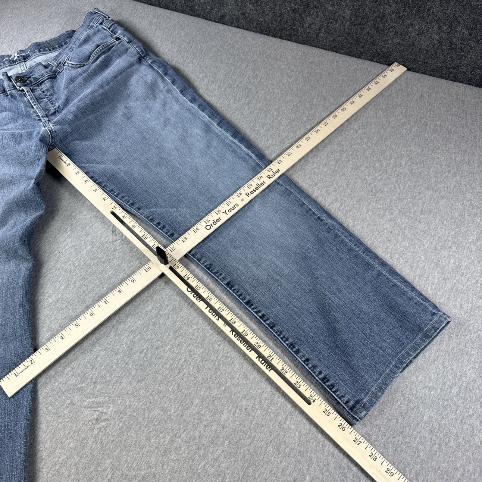 7 For All Mankind jeans Y2K women Embroidered Pocket Button Fly Standard Size 38
