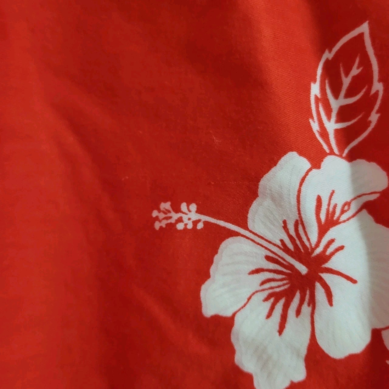 Vtg Hookano Brand Hawaiian Dress Red Floral Mumu Size 18 **Vtg Size**