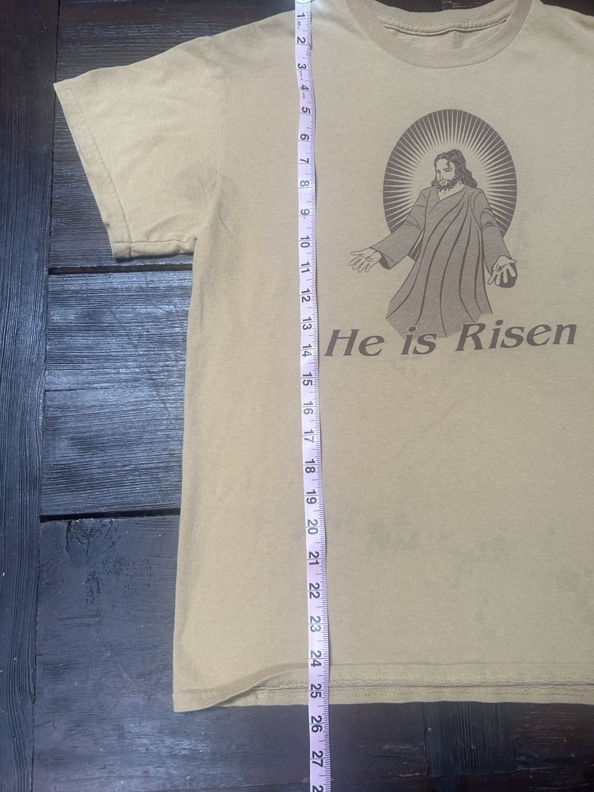 Jesus Loves You He Is Risen T-shirt Vintage? Stained S/M?