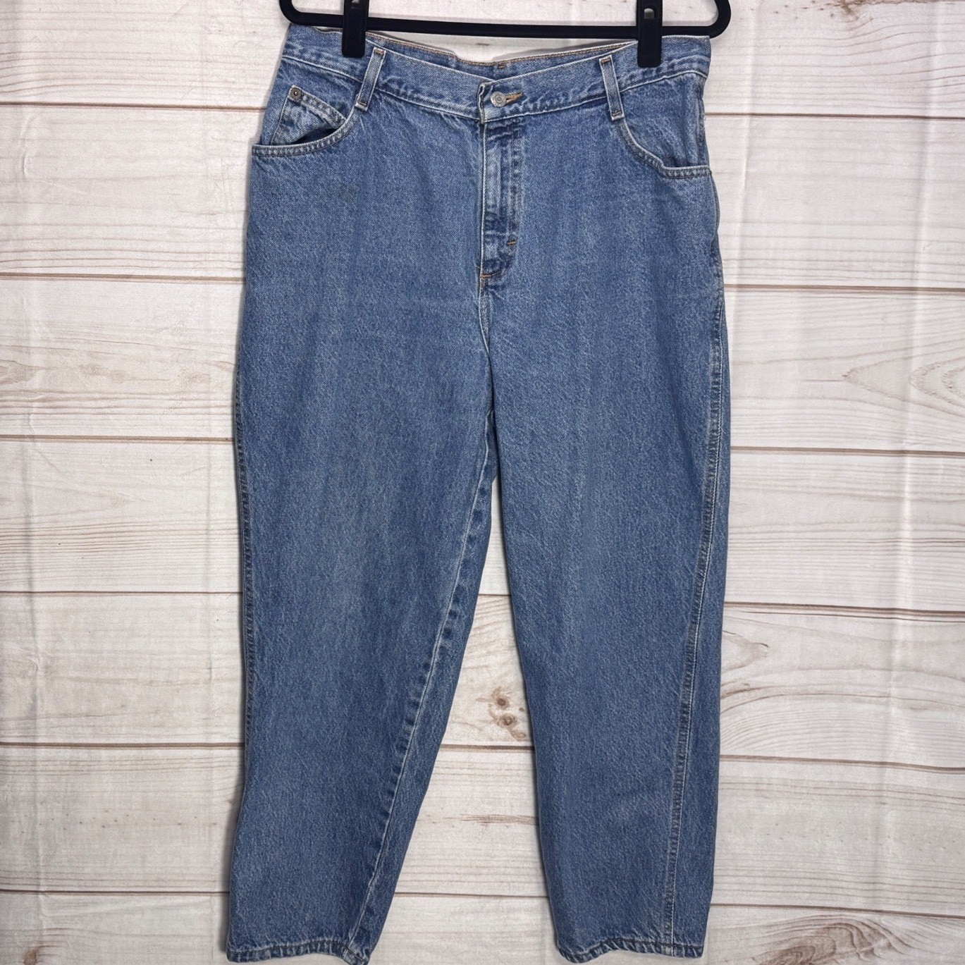 Vintage Gitano Jeanswear High Waisted Tapered Leg Denim Jeans Blue 18P Petite