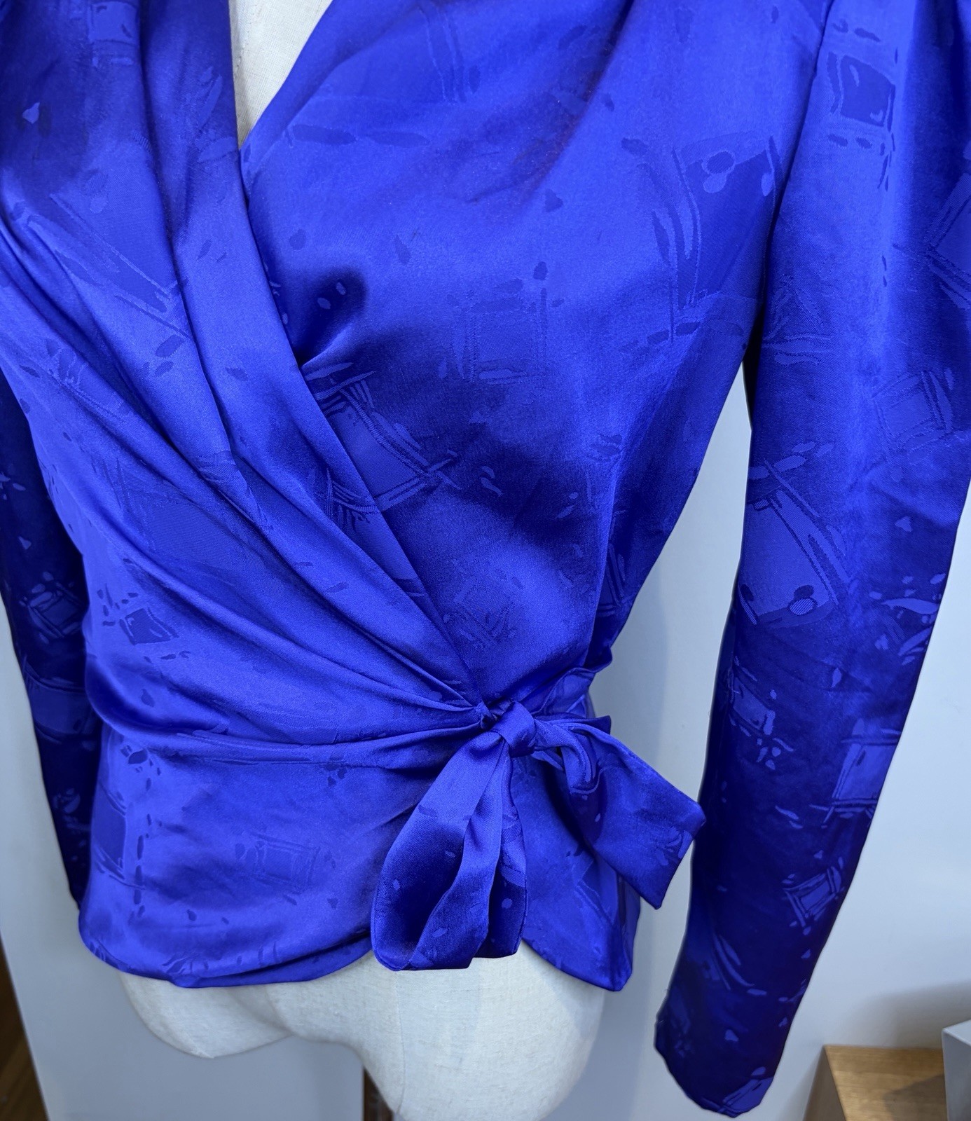 Vintage Syndicate Purple Cocktail Jacket Size AU 8 Balero Satin Retro 1980’s