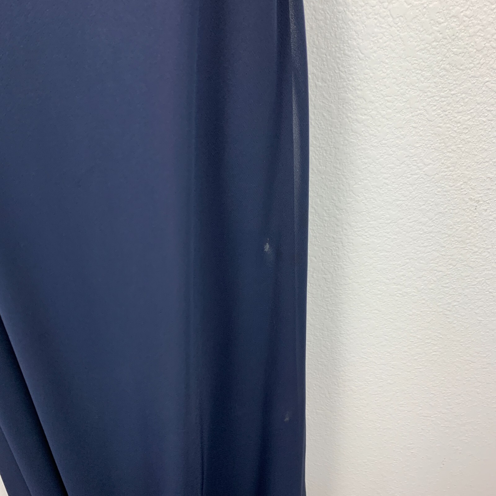 Vintage 90s Michaelangelo Formal Navy Blue Sleeveless Wrap Back Dress 7/8