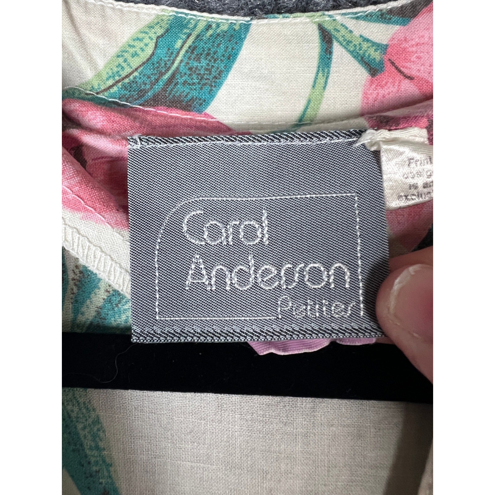 Carol Anderson Floral Button Front Midi Dress Cottagecore Boho Cotton Size 2