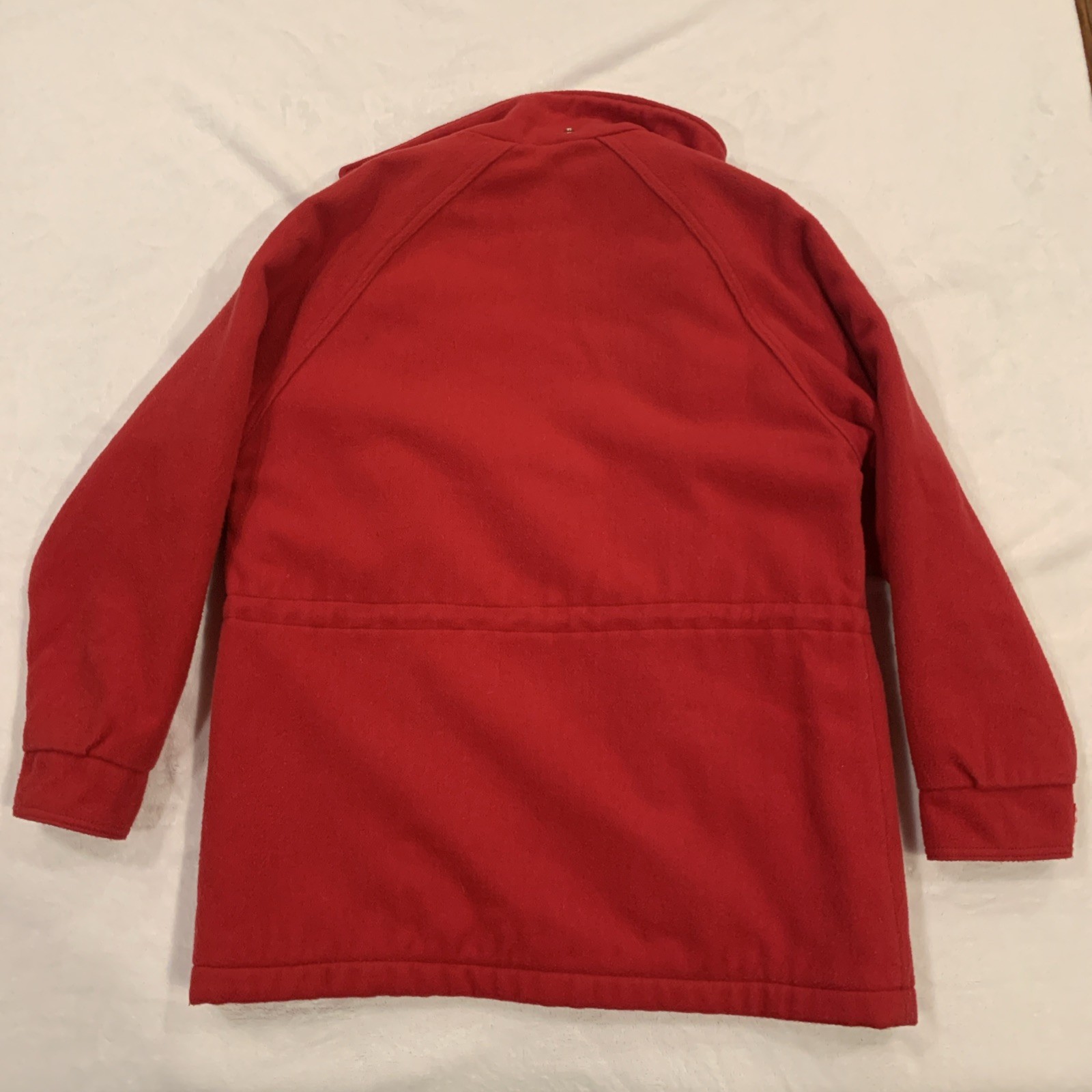 Rare Woolrich Wool Jacket Coat Plaid Wool Lined Women’s M Red Vintage No Hood
