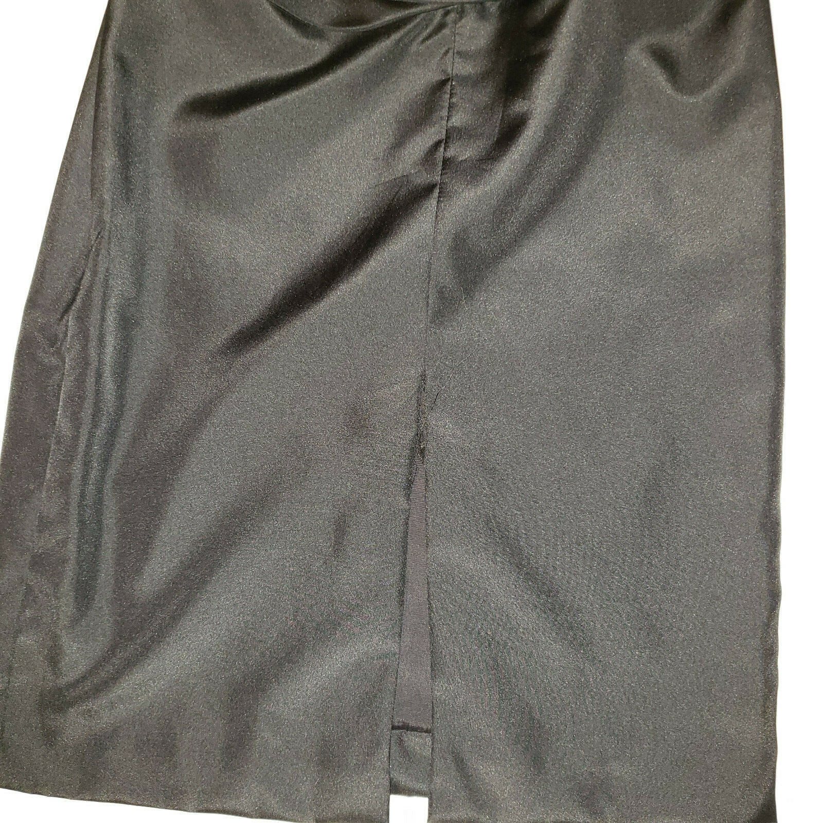 Vintage Louisa Nevins Strapless Cocktail Black Dress Ruffled Hip Free Ship SZ 4