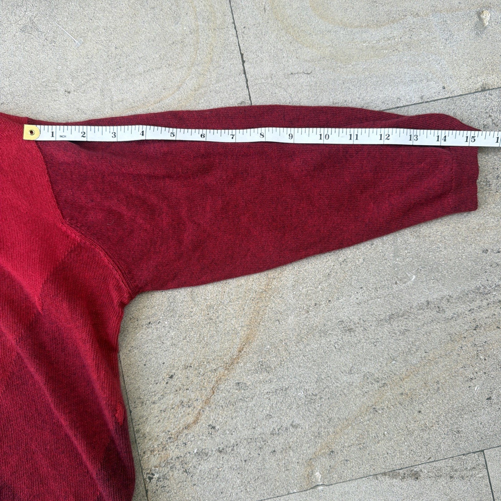 Vintage 1950s Ballantyne Scotland 100% Cashmere Cardigan Sweater Bond Street Red