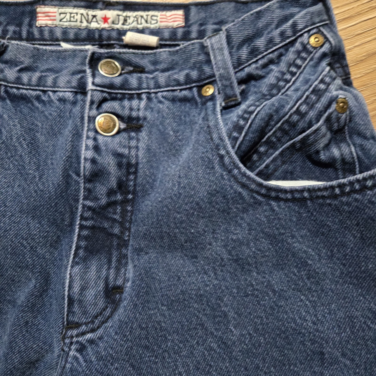 Vintage Zena Women’s Jeans Size 26×30 High Waist Medium Wash 12″ Rise Denim