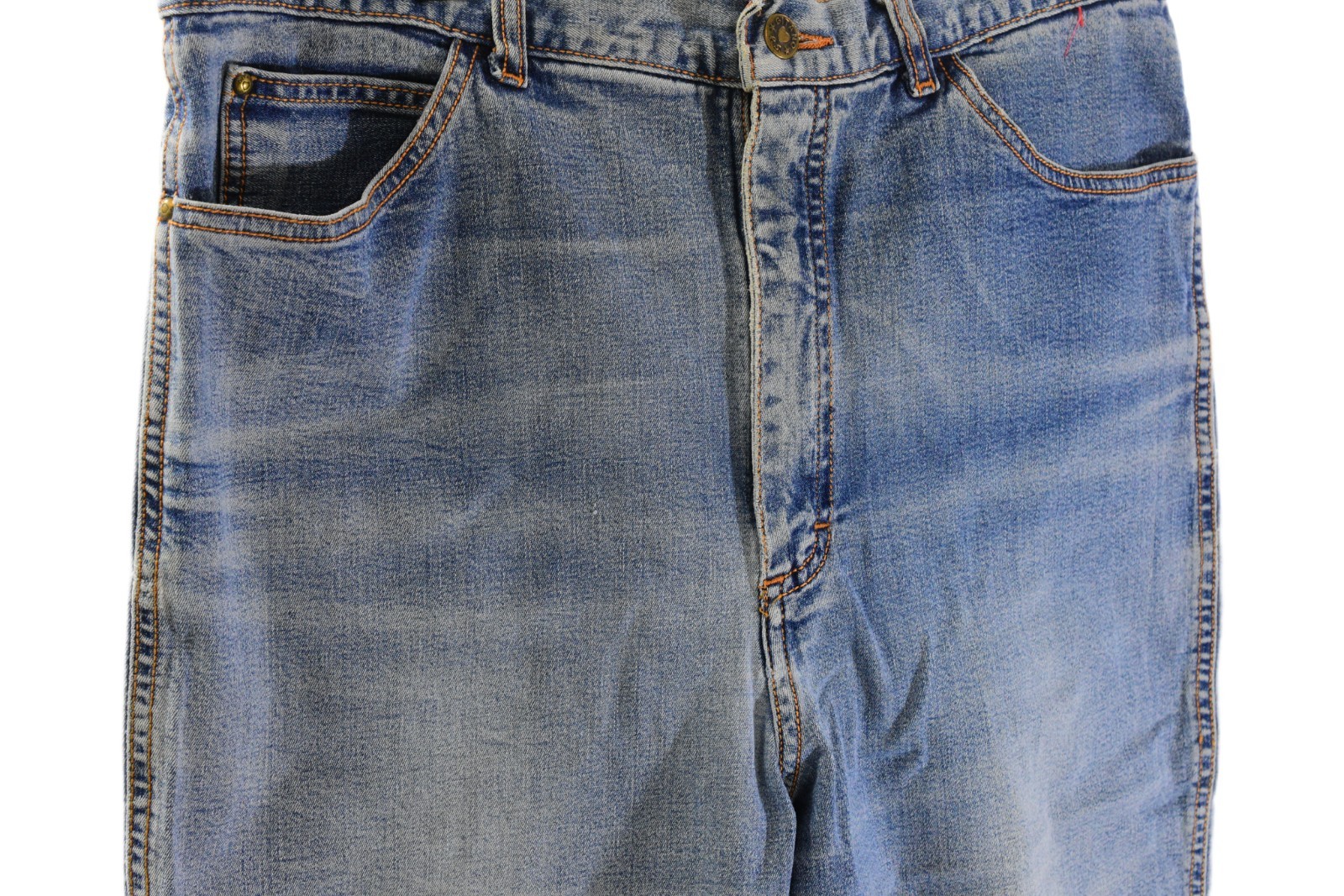 80s Vintage Gitano Jeans Womens Light Wash High Waist Straight Leg L 14 16 Denim