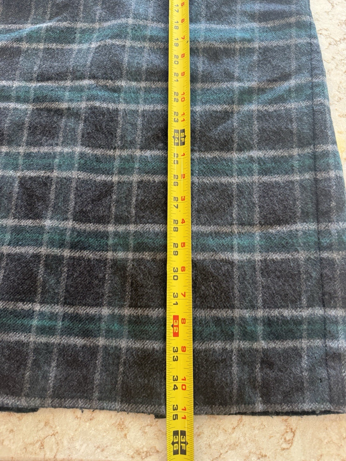 Nine Co 90s Maxi Skirt Green Plaid Tartan Preppy Academia Y2K Wool Blend Long 6