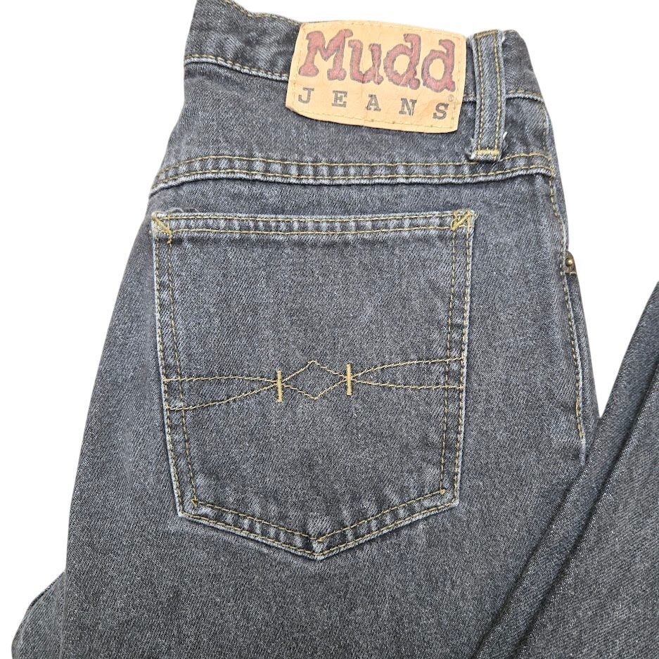 Mudd Vintage Y2K Gray Straight Leg Jeans Beat Generation Collection Juniors Sz 5