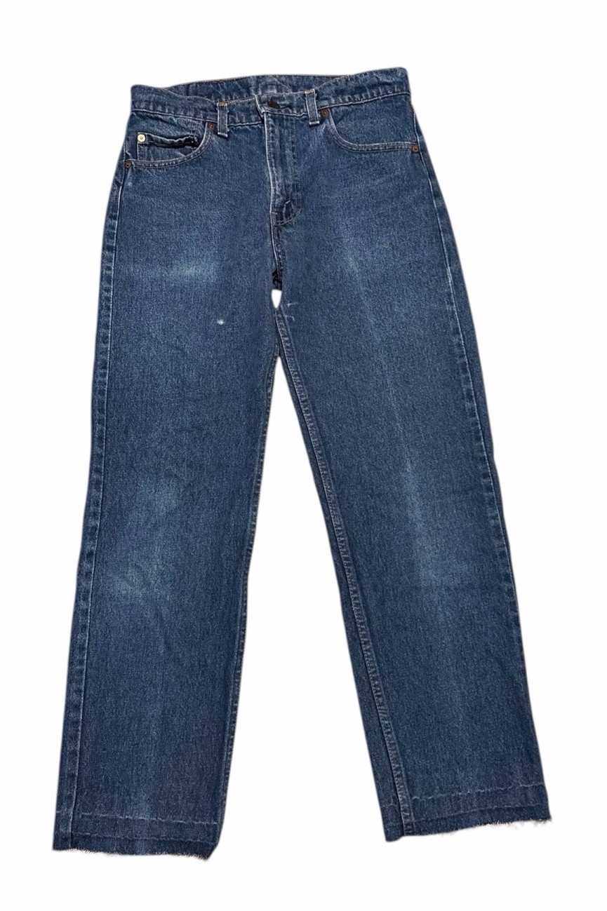 Vintage Levis 505 0217 Red Tab Blue Jeans Denim Fades Raw Hem 30×29 USA Made 80s