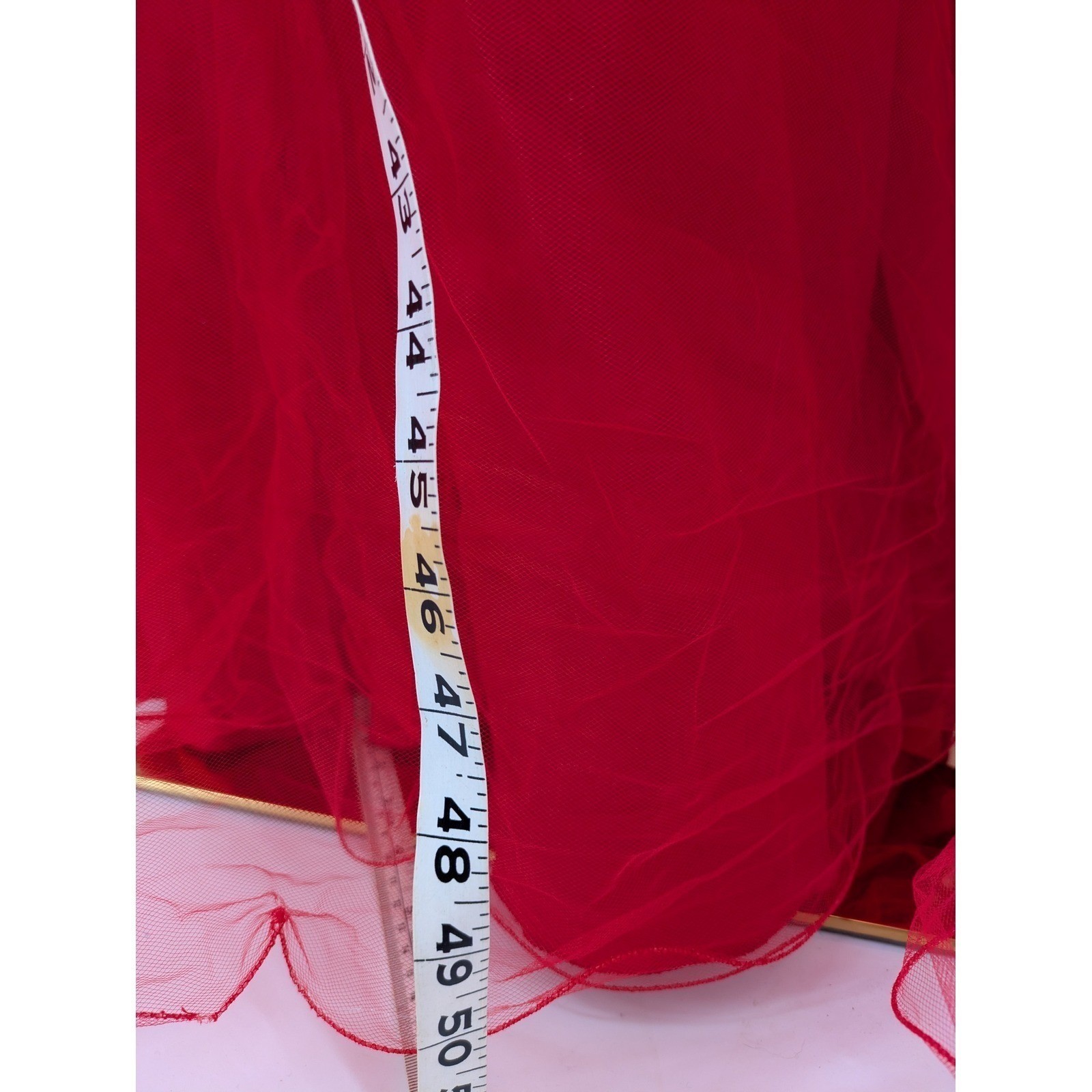 Mike Benet Formals Gown Red Womens Vintage 10 Modern 4 Tulle Satin Bow 80s Dress
