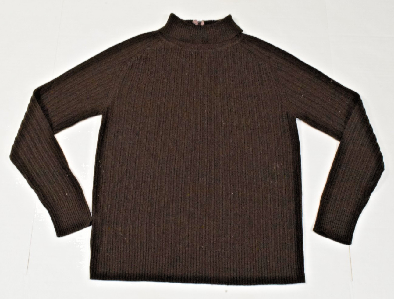 VTG Womens Turtleneck Sweater Grand Prix Size S 80s Ribbed Knit Espresso Brown