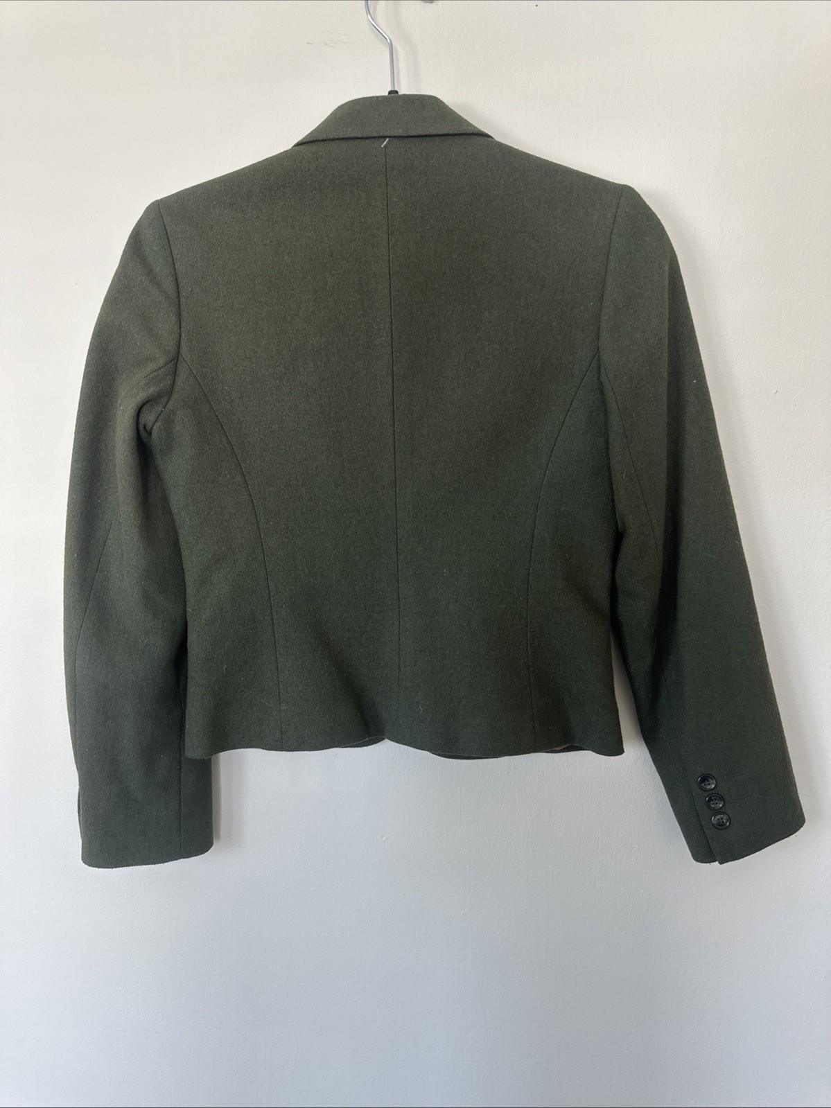 VTG Adolfo Esprit Women’s Wool Military Jacket Size 4 Green Riding Hunting