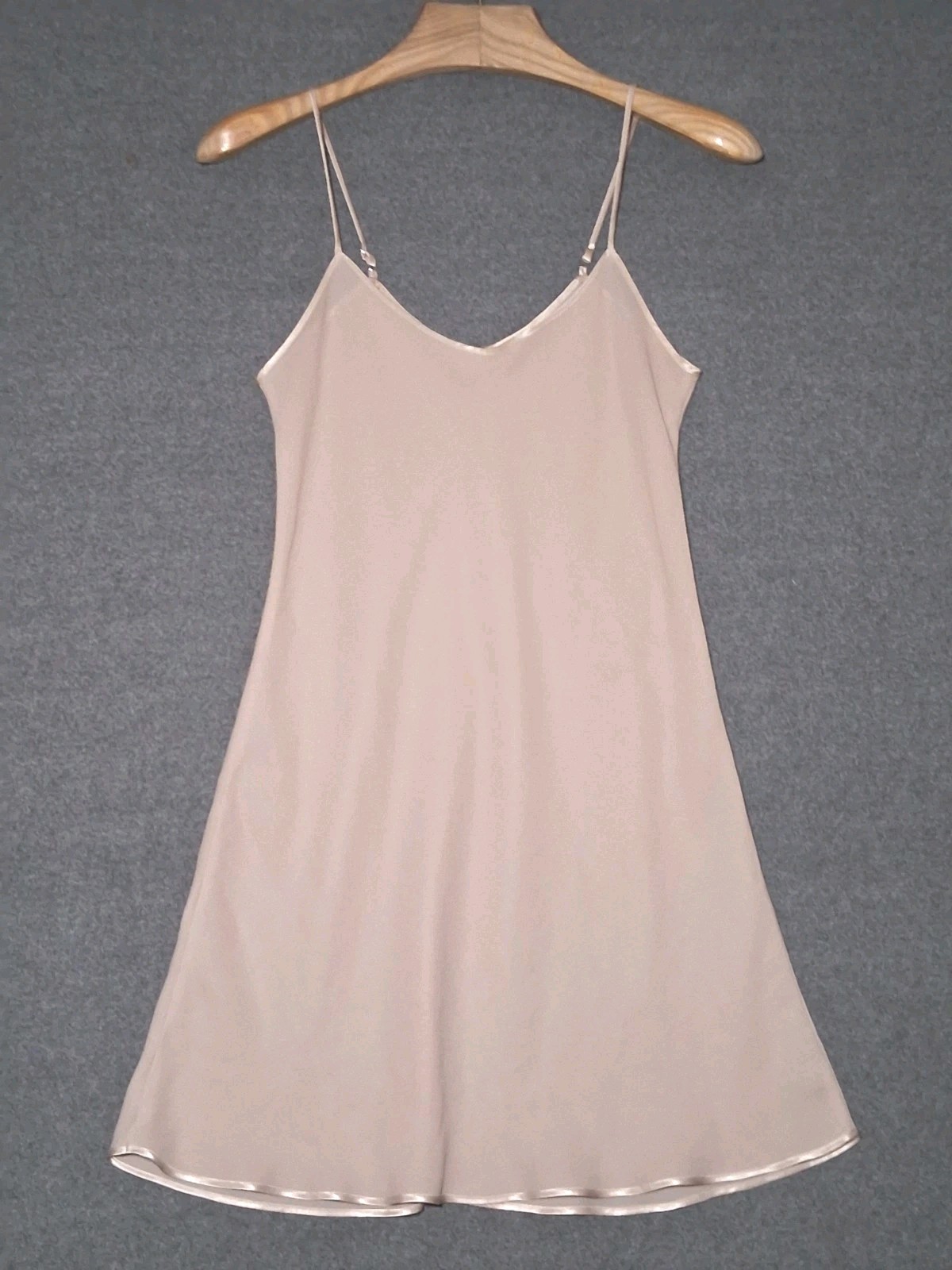 Farr West Vintage Mini Slip Lingerie Camisole Sheer Tan Made in USA Size 36