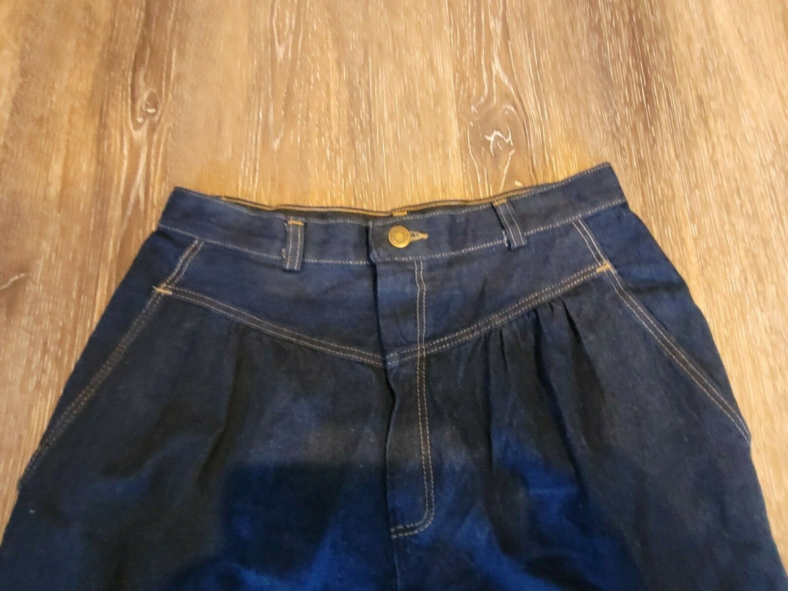 Vtg Ladies Jeans Wrangler 14 Dark Wash Mom High waisted Slash Pockets 80s Mall