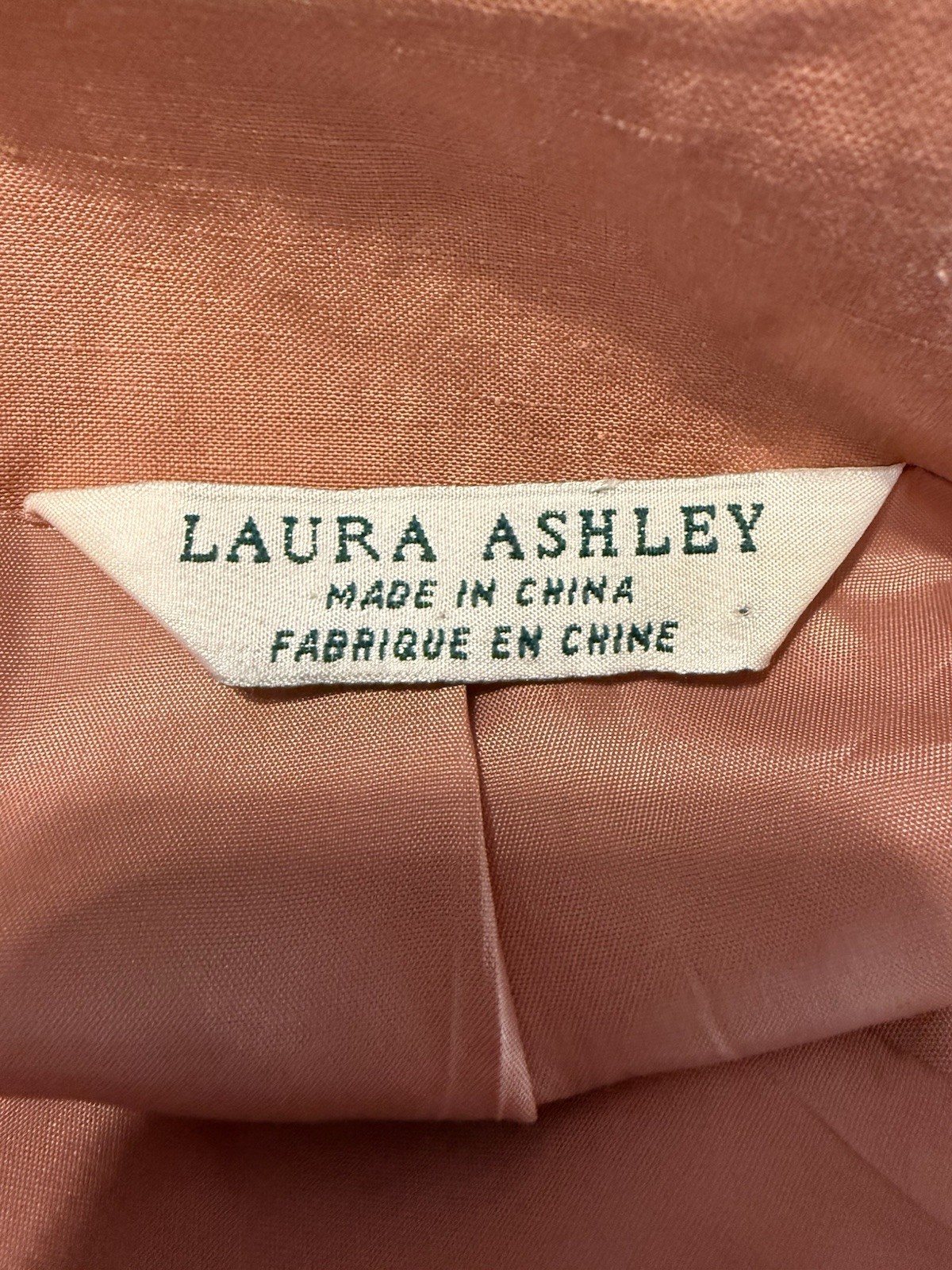 1990’s Laura Ashley Dress Jacket Suit Silk Linen Blend Rose Pink Sz 6