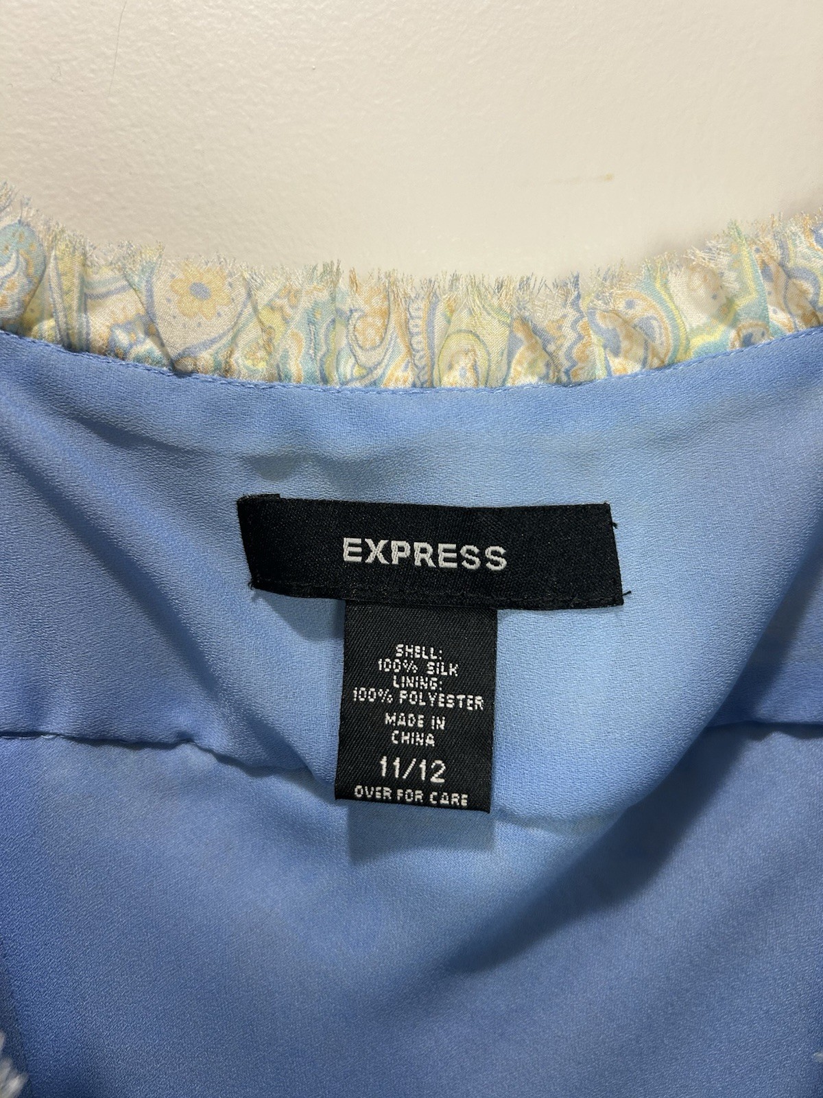 Vintage Express Paisley Milkmaid 100% Silk Dress Size 11/12 Y2K Fairy