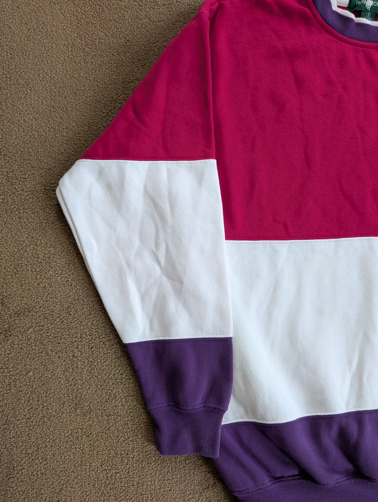 Vintage 1980’s-1990’s Women’s Hunt Club Sweatsuit Pink Purple White Size Small