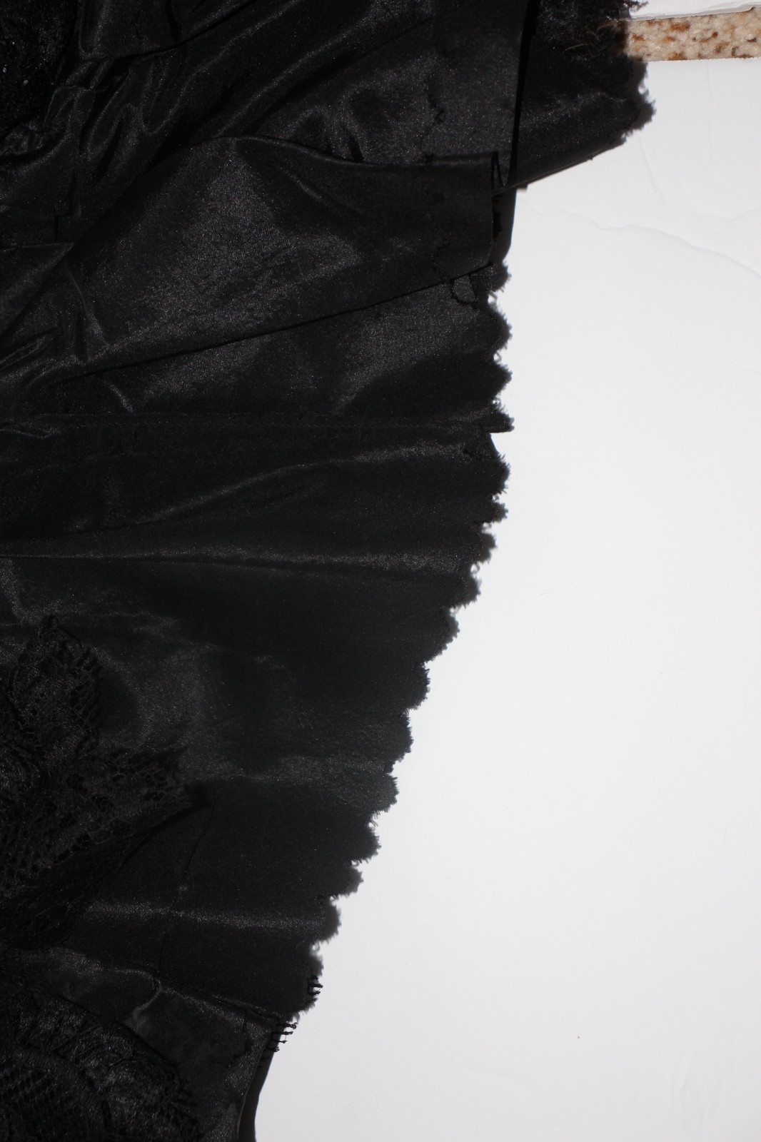 Antique Edwardian Victorian Black Mourning Cape Exquisite Design Lace Beads