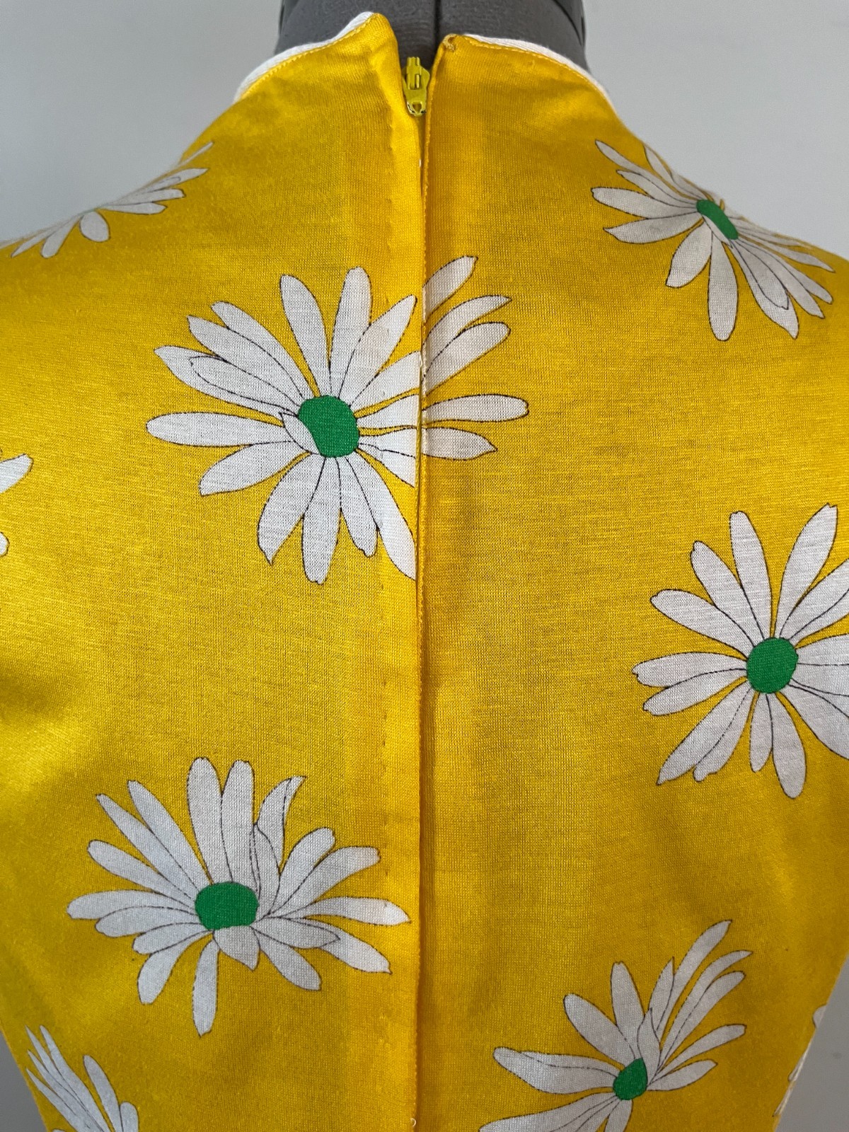 VTG Hanae Mori Sz 8 Yellow Floral Midi Dress Early 80s Made in Japan