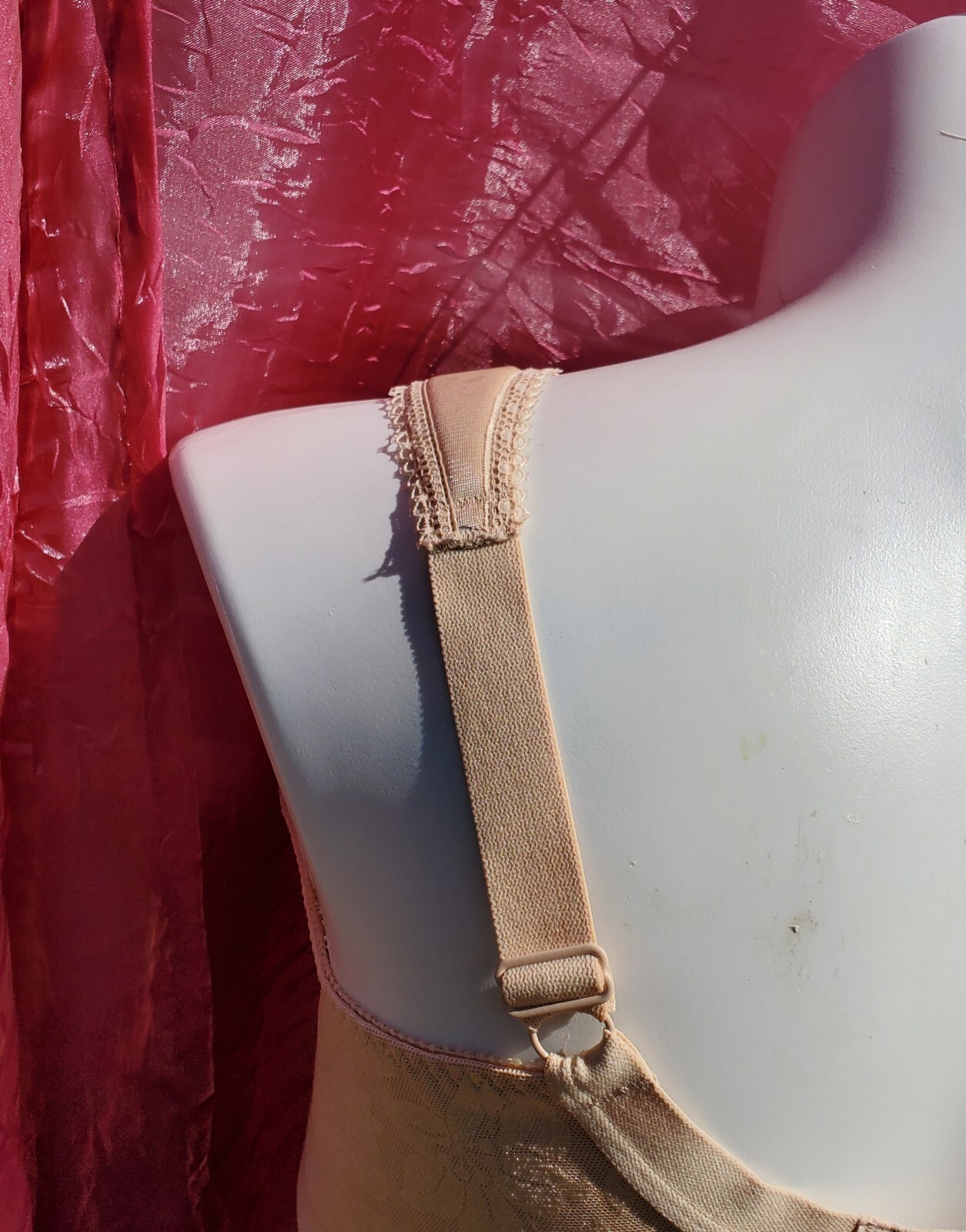 Underscore Bra Size 42D Beige Silky Lace Sexy Sissy Pin-up Crossdress Y2K