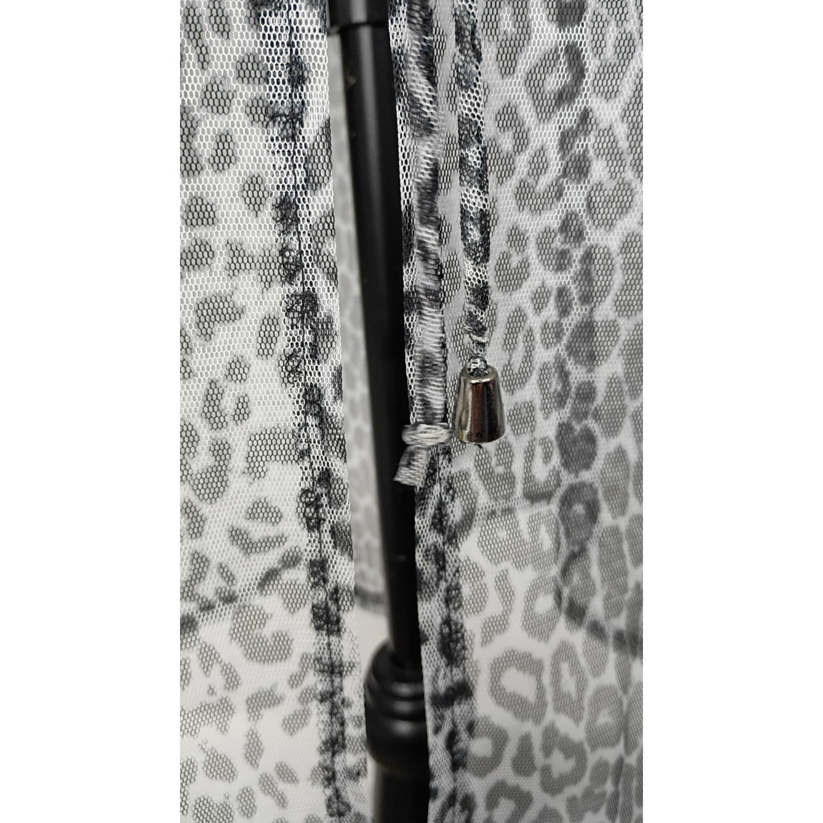 Breakin’ Loose Vintage Womens Leopard Print Sheer Mesh Duster Cardigan Sz 13/14