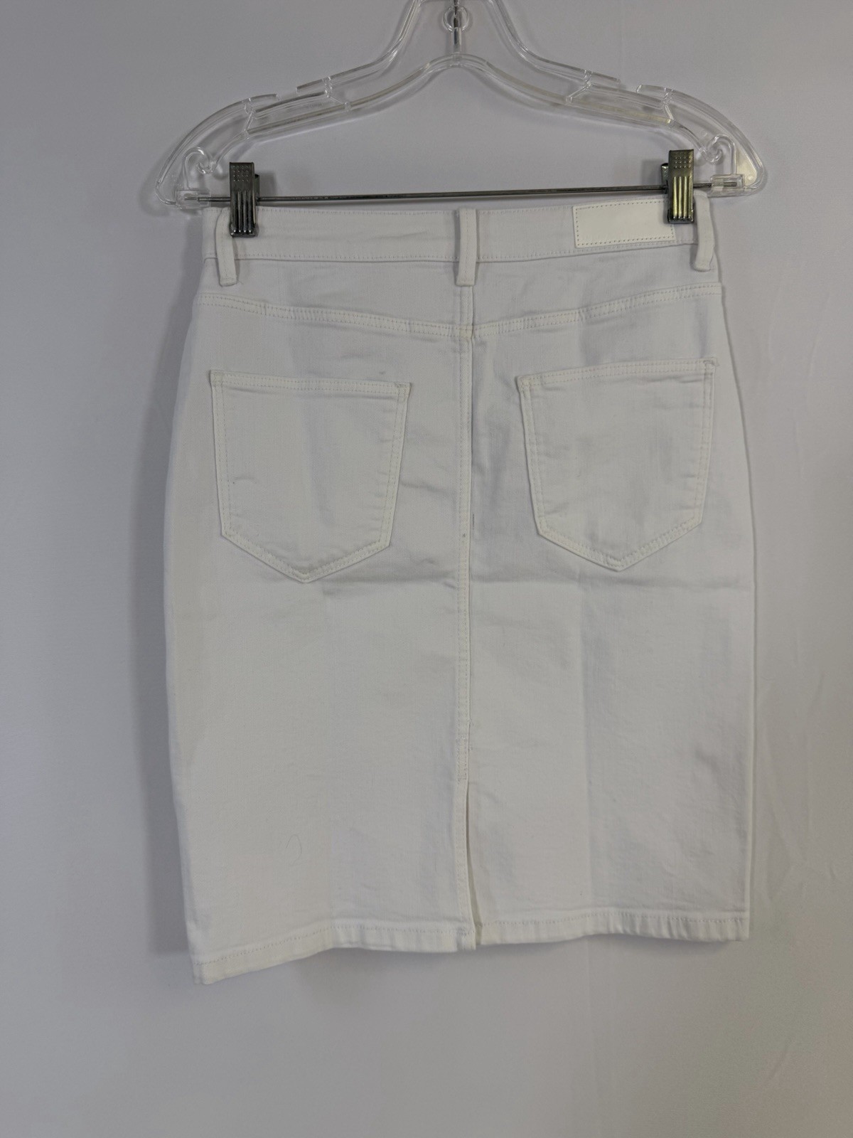 Vila White Denim Skirt Sz S NWT Capsule Closet Staple Casual Preppy Coastal Boho