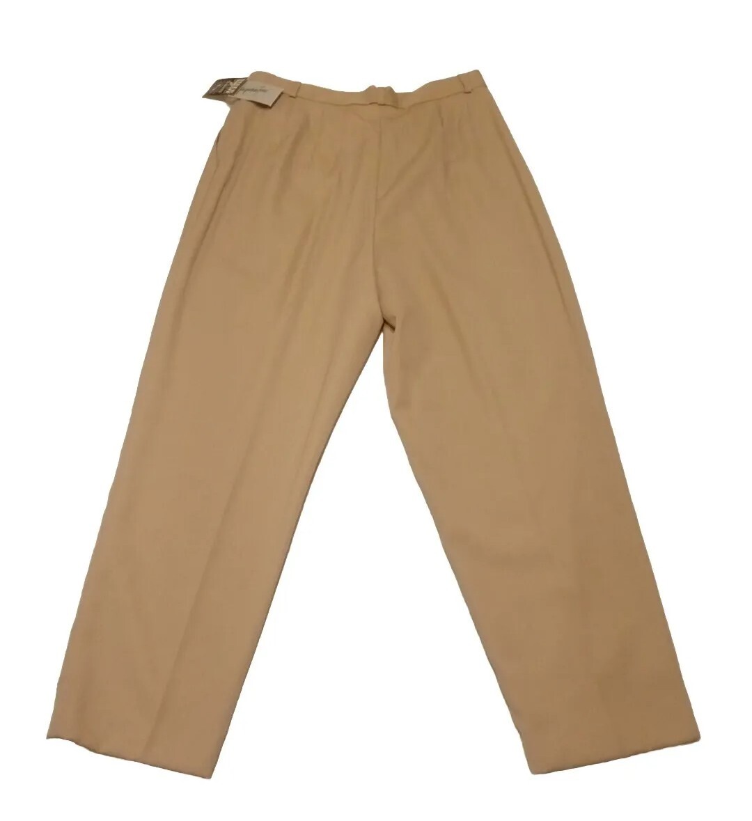Vintage Jaqueline Ferrar Taupe Suit Pants Size 14 Petite Length 27.5″ NWT