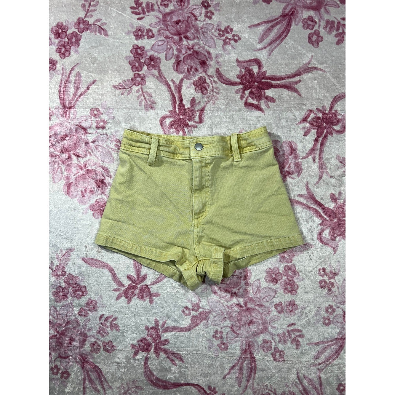 Universal Thread Yellow High Waist Denim Sailor Shorts