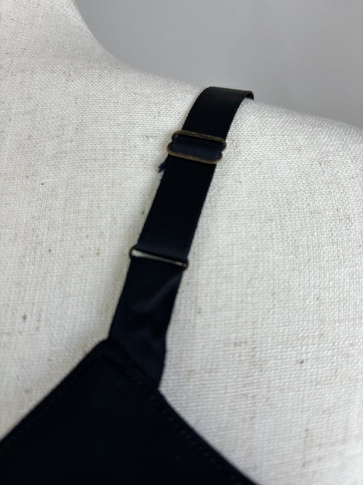 Vintage Textron Slip Womens 32/12 Tall Black Midi Adjustable Straps