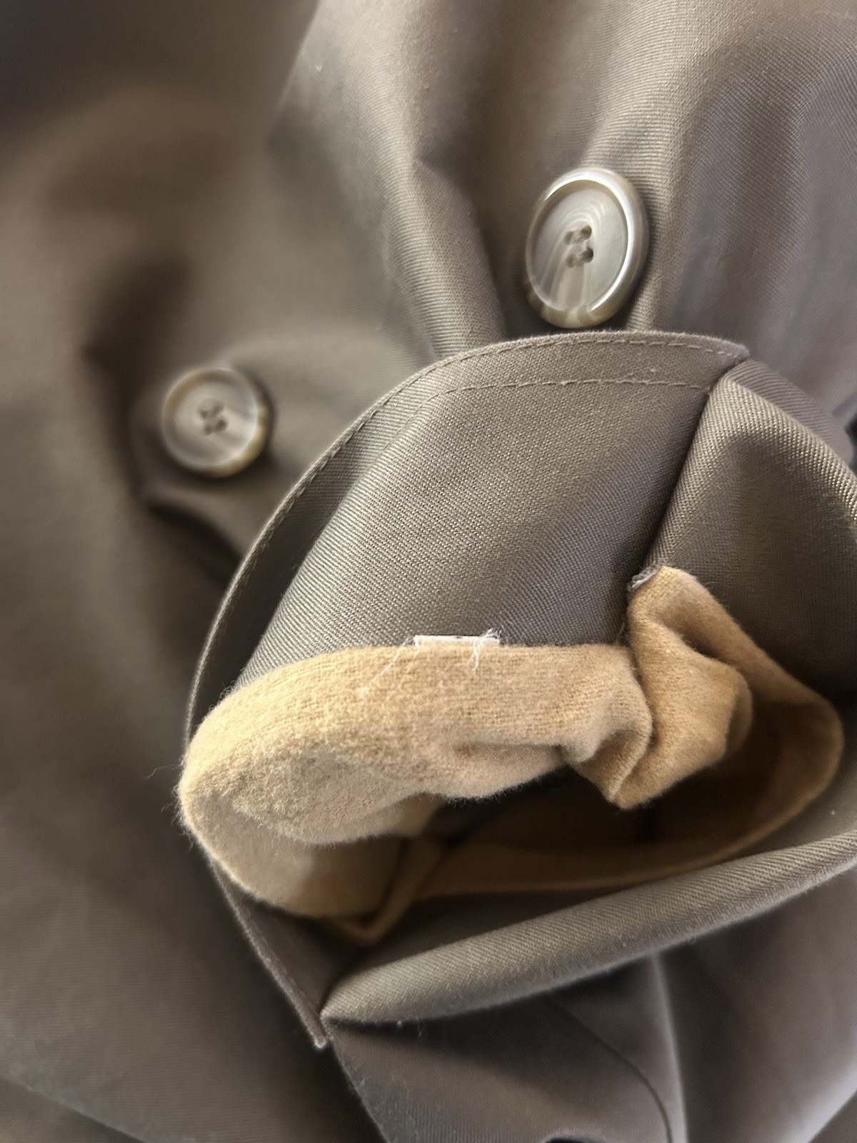 VTG Evan Picone Trench Coat Brown Removable Wool Blend Liner M/L Double Breasted